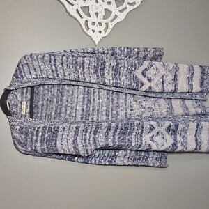 Hollister Long knit striped sweater  Navy And Off White casual oversized